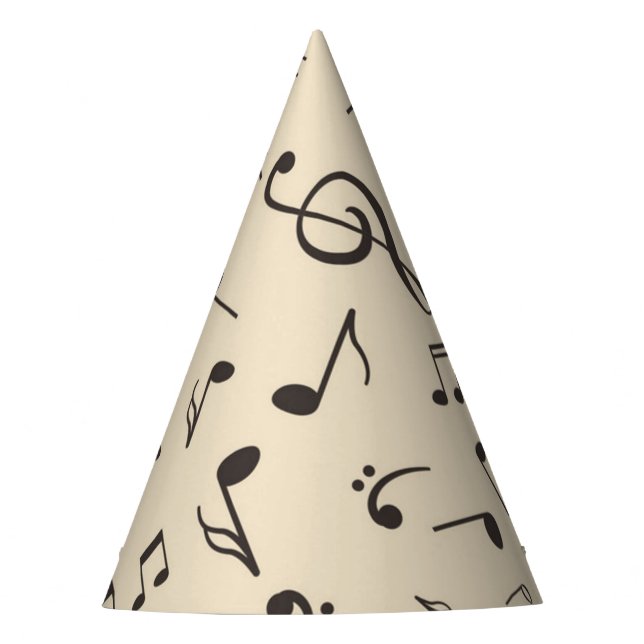Music pattern party hat (Front)