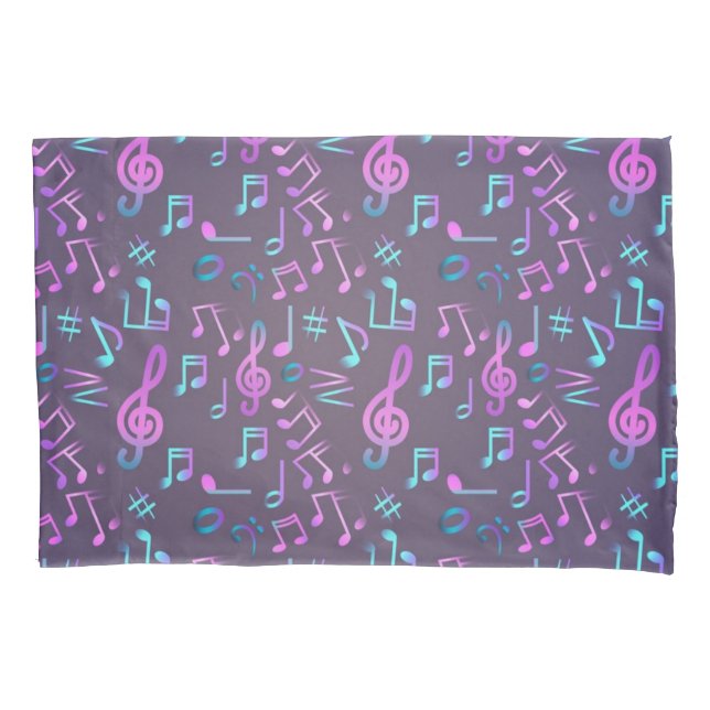 Music pattern pillowcase (Front)