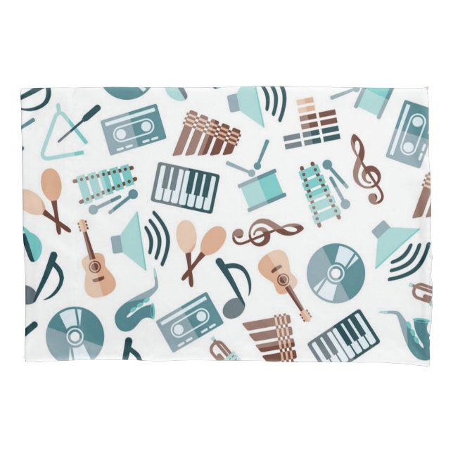 Music pattern pillowcase (Front)