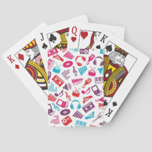 Music pattern playing cards