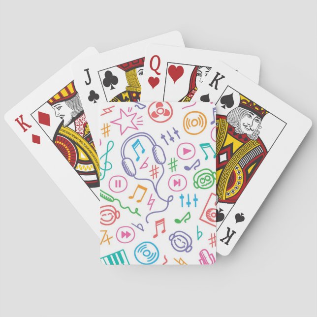 Music pattern playing cards (Back)