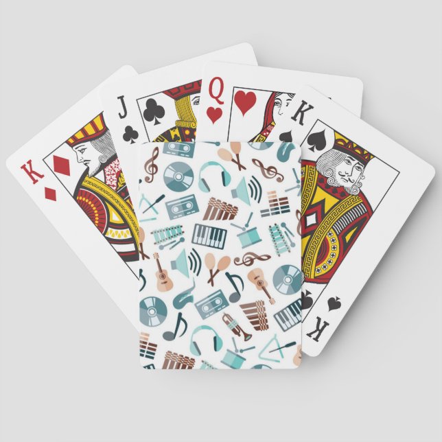 Music pattern playing cards (Back)