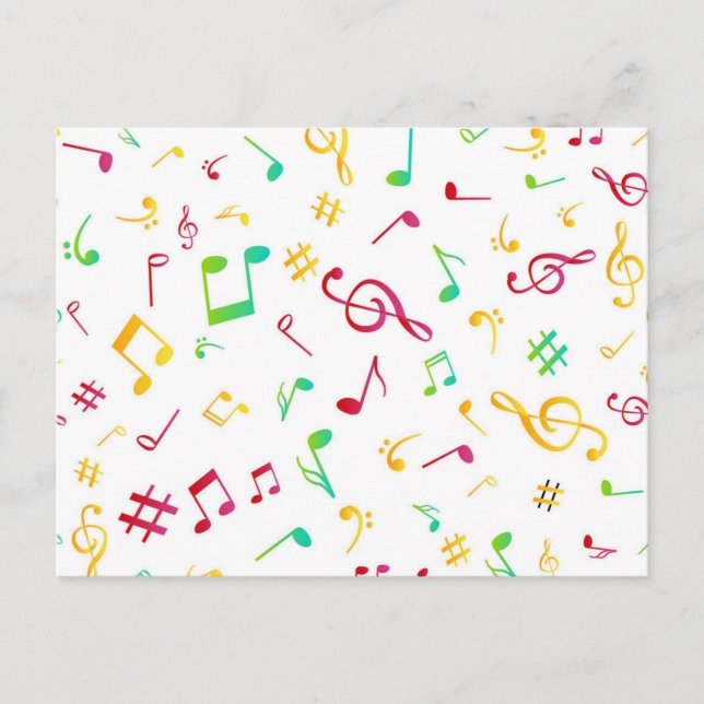 Music pattern postcard (Front)
