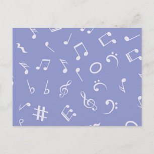 Music pattern postcard
