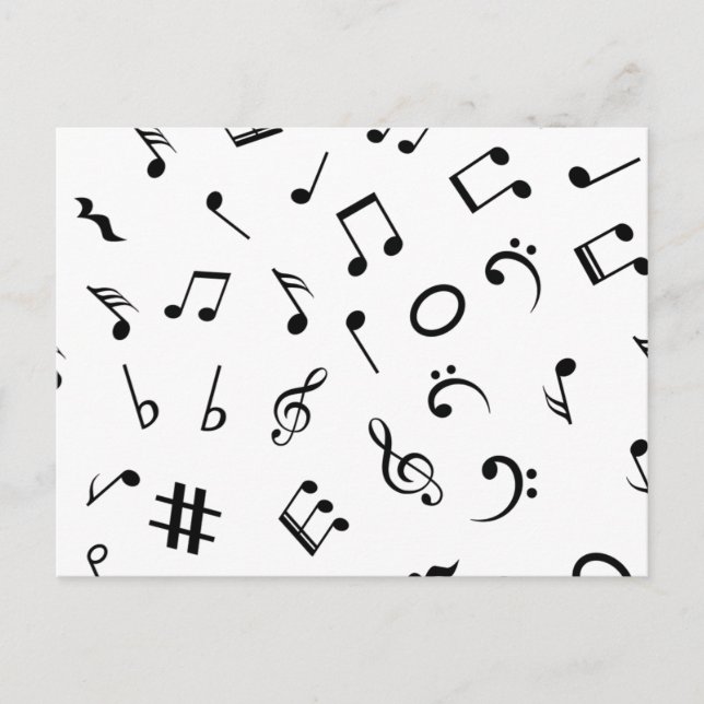 Music pattern postcard (Front)