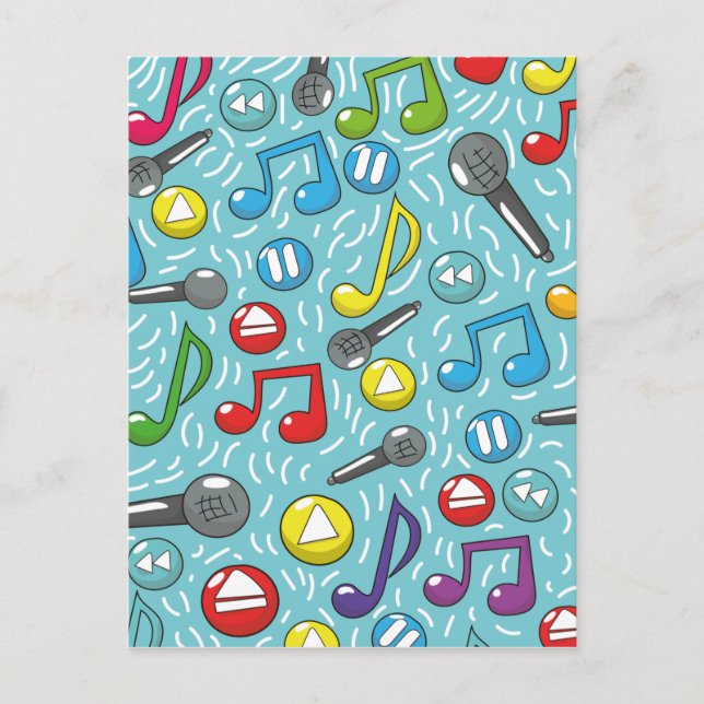 Music pattern postcard (Front)