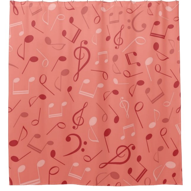 Music pattern shower curtain (Front)