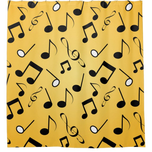 Music pattern shower curtain (Front)