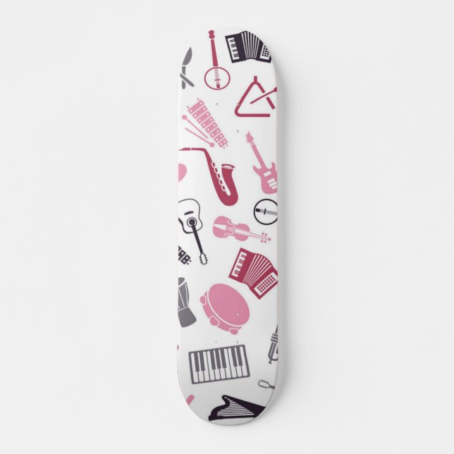Music pattern skateboard (Front)