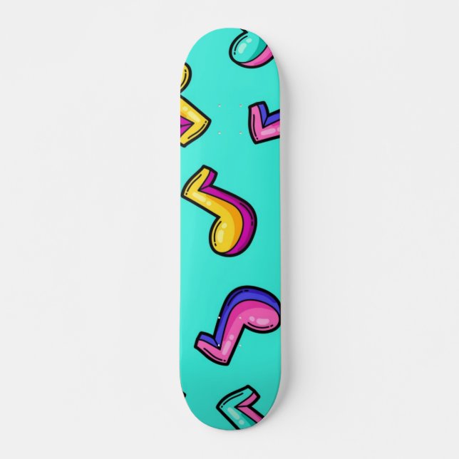 Music pattern skateboard (Front)
