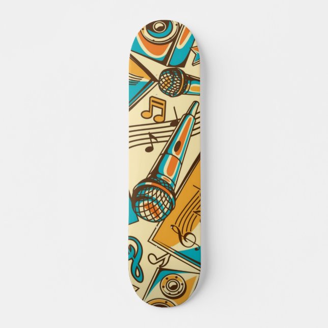 Music pattern skateboard (Front)