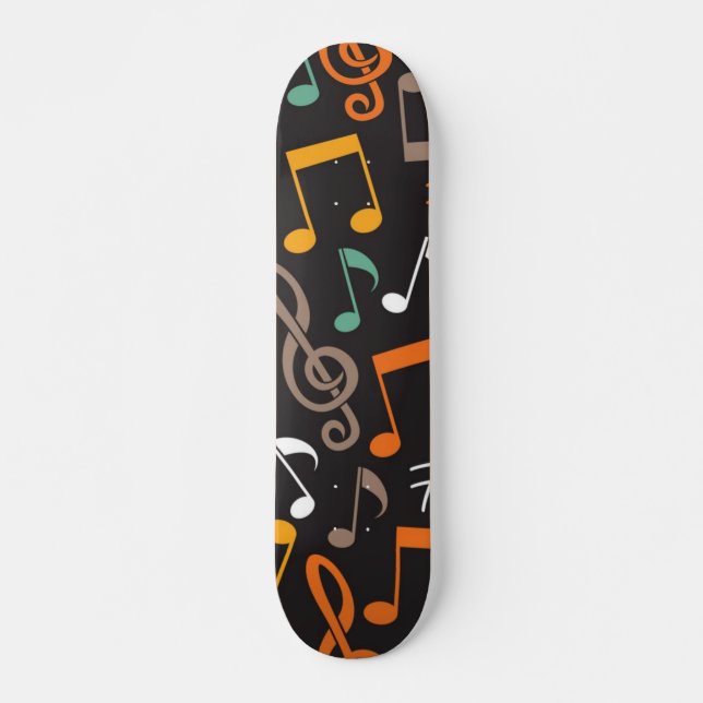 Music pattern skateboard (Front)