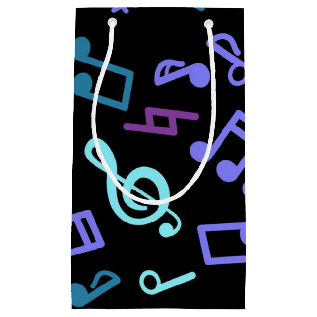 Music pattern small gift bag (Front)