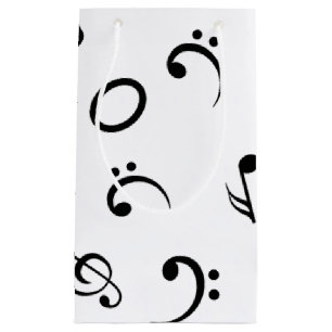 Music pattern small gift bag
