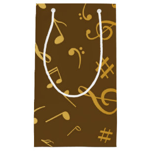 Music pattern small gift bag