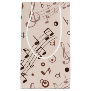 Music pattern small gift bag