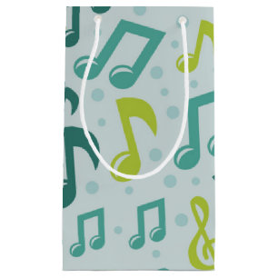 Music pattern small gift bag