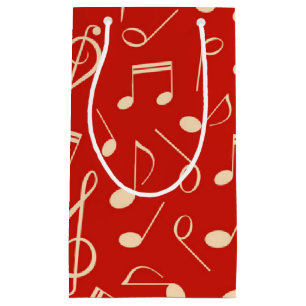 Music pattern small gift bag