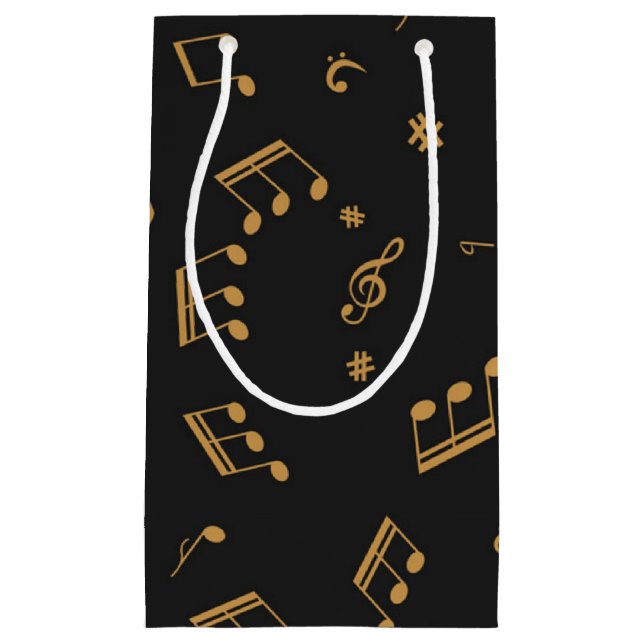 Music pattern small gift bag (Front)