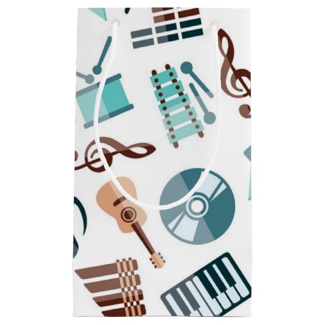 Music pattern small gift bag (Front)