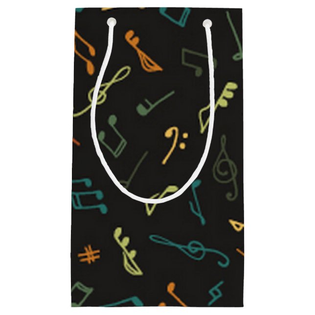 Music pattern small gift bag (Front)