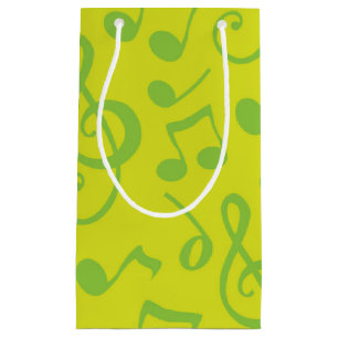 Music pattern small gift bag