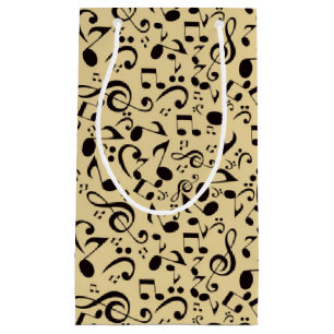 Music pattern small gift bag