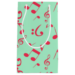 Music pattern small gift bag