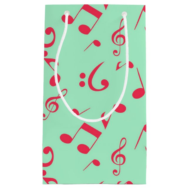 Music pattern small gift bag (Front)