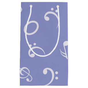 Music pattern small gift bag