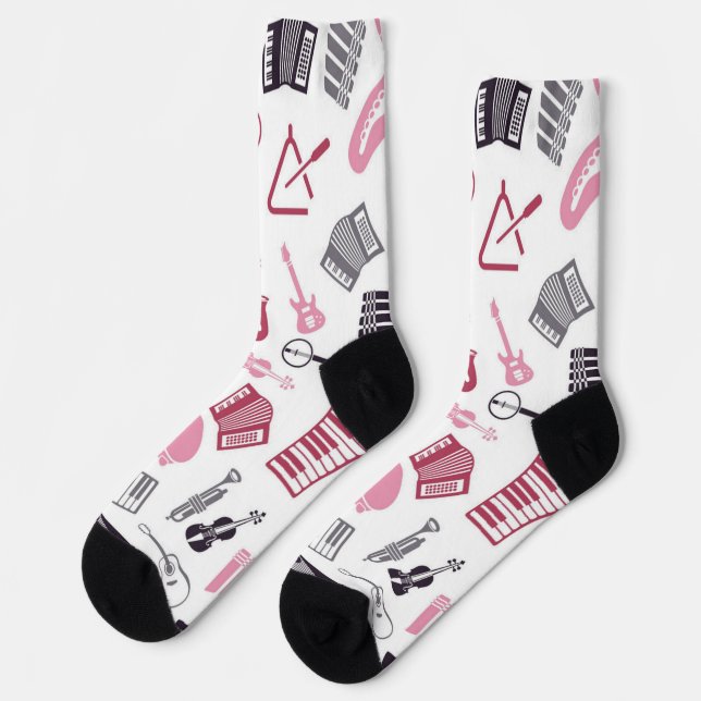 Music pattern socks (Left)