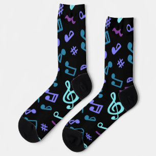 Music pattern socks