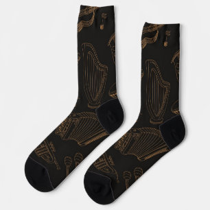 Music pattern socks