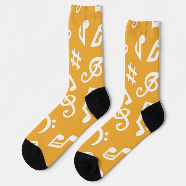Music pattern socks (Left)
