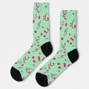 Music pattern socks