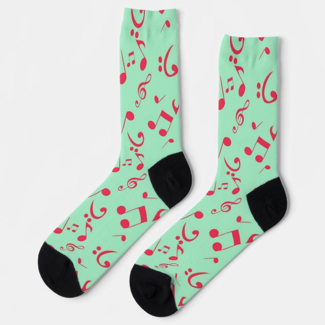 Music pattern socks (Left)