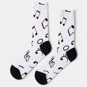 Music pattern socks