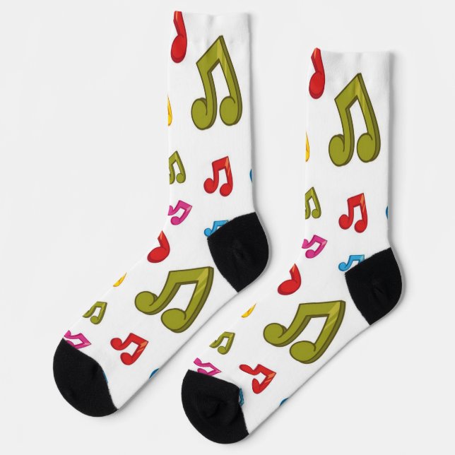 Music pattern socks (Left)