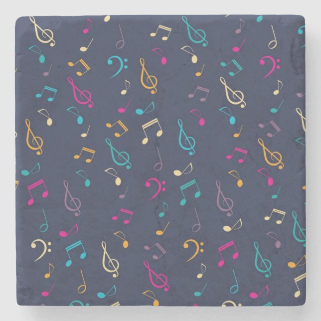 Music pattern stone coaster (Front)
