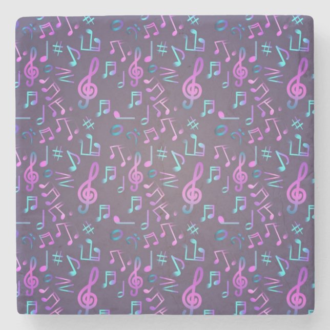 Music pattern stone coaster (Front)