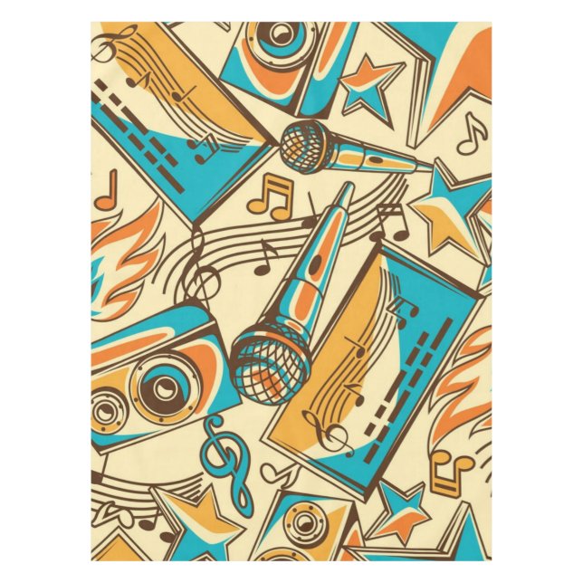 Music pattern tablecloth (Front)