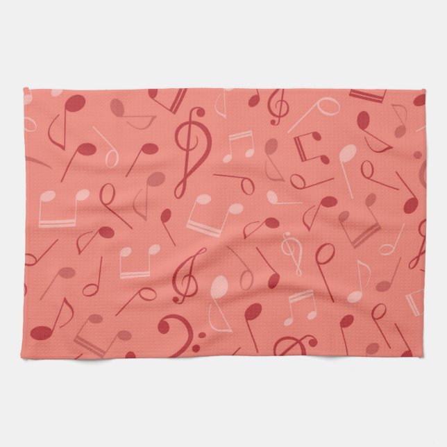 Music pattern tea towel (Horizontal)