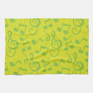 Music pattern tea towel