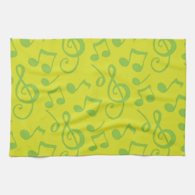 Music pattern tea towel (Horizontal)