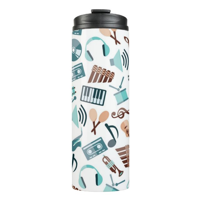 Music pattern thermal tumbler (Front)