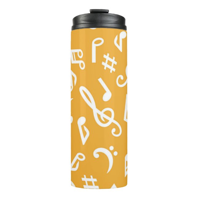 Music pattern thermal tumbler (Front)