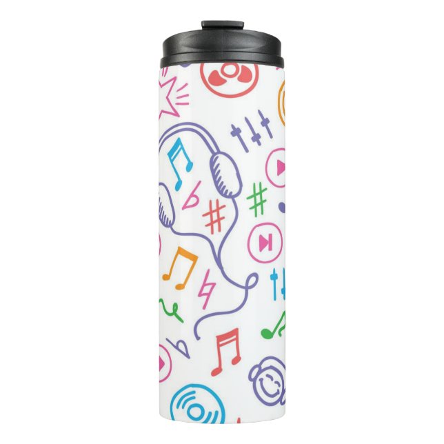 Music pattern thermal tumbler (Front)