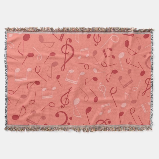 Music pattern throw blanket (Front)