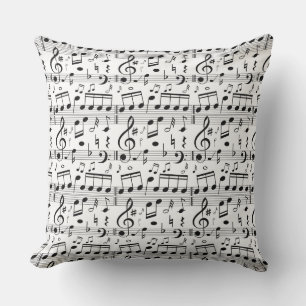 Music Pattern throw pillows