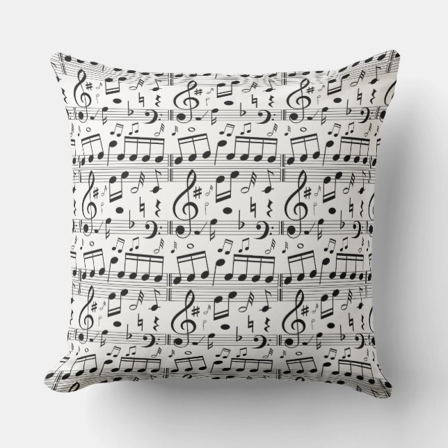 Music Pattern throw pillows (Front)